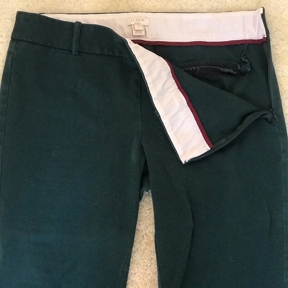 J. Crew Forest Green Pants Size 6 Petite
